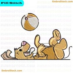 Playful Puppy Embroidery Design 9