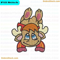 Playful Reindeer Embroidery Design 9