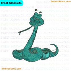 Playful Snake Embroidery Design 15