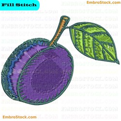 Plum Embroidery Design 5