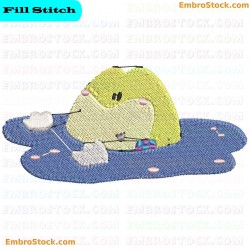 Plush Frog Toy Embroidery Design 7