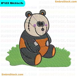 Plush Panda Embroidery Design 5