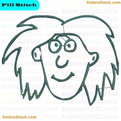 Primitive Face Embroidery Design 14