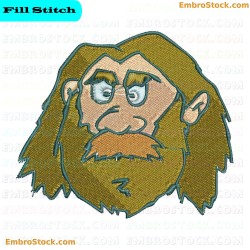 Primitive Face Embroidery Design 8