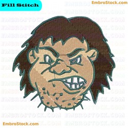 Primitive Face Embroidery Design 9