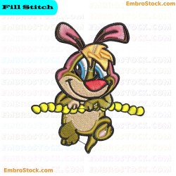 Puppy Character Embroidery Design 31