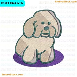 Puppy Embroidery Design 13