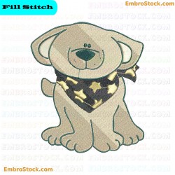 Puppy Embroidery Design 6