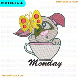 Puppy In Teacup Puppies Week Embroidery Design 2