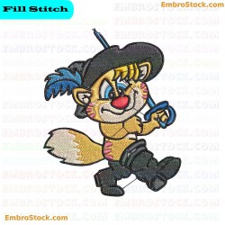 Puss In Boots Character Embroidery Design 1