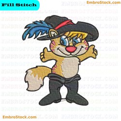 Puss In Boots Embroidery Design 3