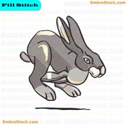 Rabbit Embroidery Design 16