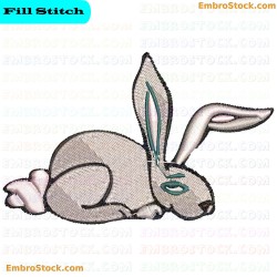 Rabbit Embroidery Design 6