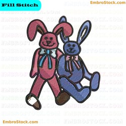 Rabbit Toys Embroidery Design 31