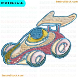 Racing Car Embroidery Design 30