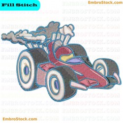 Racing Car Embroidery Design 4