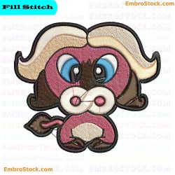 Ram Face Embroidery Design 10