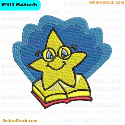 Reading Star Embroidery Design 11