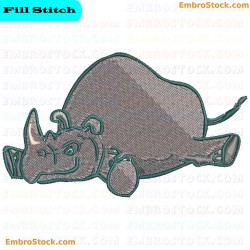 Rhino Embroidery Design 11