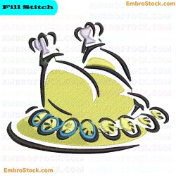 Roasted Chicken Embroidery Design 5