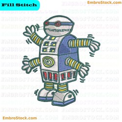 Robot Embroidery Design 10