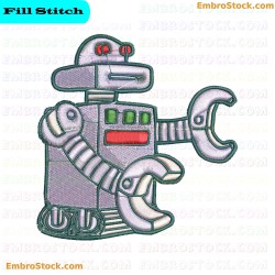 Robot Embroidery Design 21