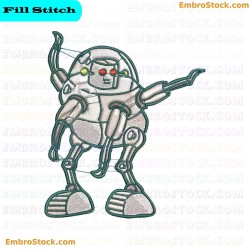 Robot Embroidery Design 6