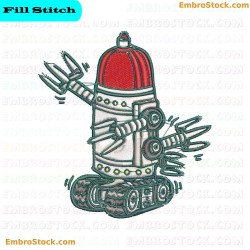 Robot Embroidery Design 7