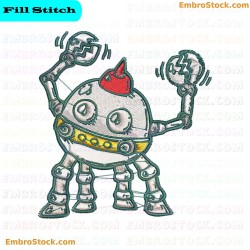 Robot Embroidery Design 9