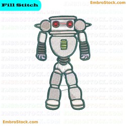 Robot Robots Embroidery Design 1