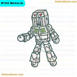 Robot Sketch Embroidery Design 23