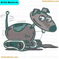 Robotic Dog Embroidery Design 15