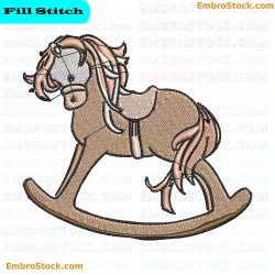 Rocking Horse Embroidery Design 1