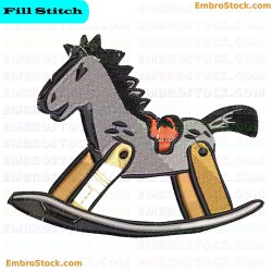 Rocking Horse Embroidery Design 38