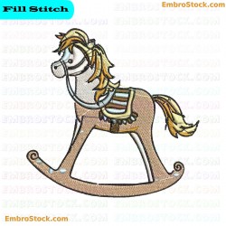 Rocking Horse Embroidery Design 3