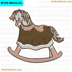 Rocking Horse Embroidery Design 4