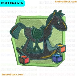 Rocking Horse Embroidery Design 50