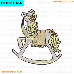 Rocking Horse Embroidery Design 6