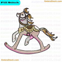 Rocking Horse Embroidery Design 8