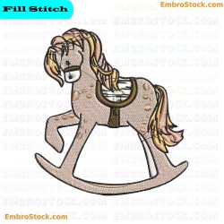 Rocking Horse Embroidery Design 9