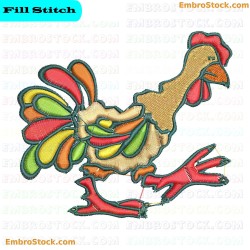 Rooster Embroidery Design 22