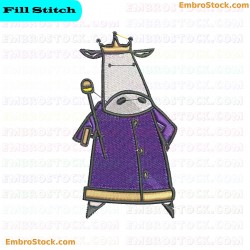 Royal Cow Embroidery Design 20