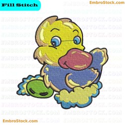 Rubber Duck Embroidery Design 3