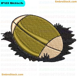 Rugby Ball Embroidery Design 2