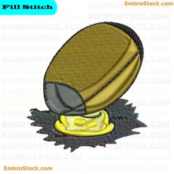 Rugby Ball Embroidery Design 8