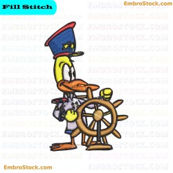 Sailor Duck Embroidery Design 8