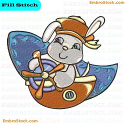 Sailor Rabbit Embroidery Design 5