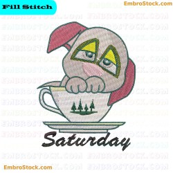 Saturday Puppy Embroidery Design 3