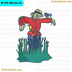 Scarecrow Embroidery Design 1