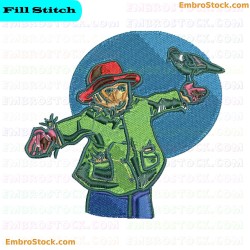 Scarecrow Embroidery Design 4